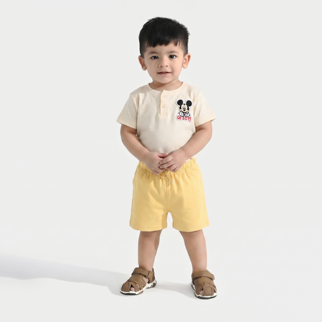 Infant Boys Poly Viscose Knitted Suit (Character) - Yellow