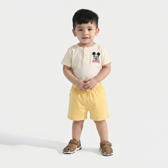 Infant Boys Poly Viscose Knitted Suit (Character) - Yellow