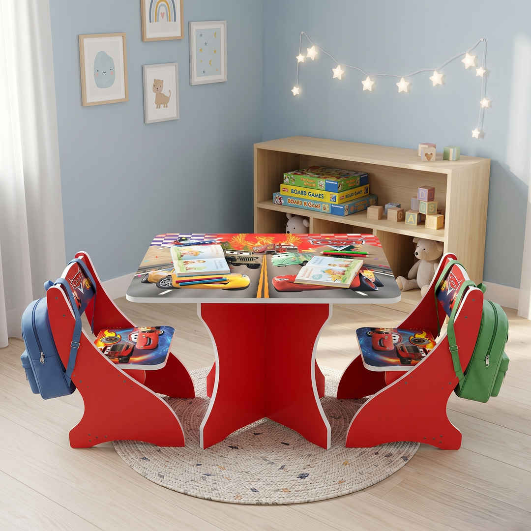 Character Kids' Wooden Study Table & Chair Set | 297-2