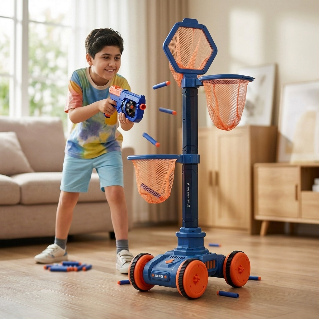 Mobile Target Vehicle – Moving Shooting Target Toy With Blaster