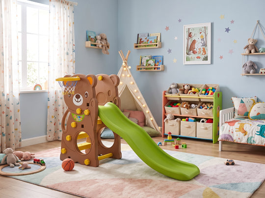 Kids Playground Slide with Basketball Hoop CHD-160