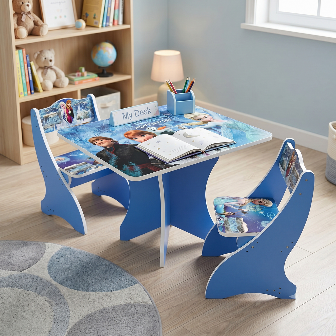 Character Kids' Wooden Study Table & Chair Set | 297-2