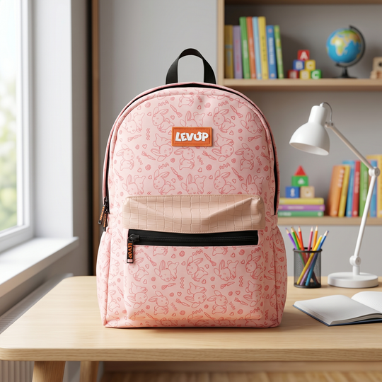 LEVUP 15" Rexine Flap Backpack | Grade KG