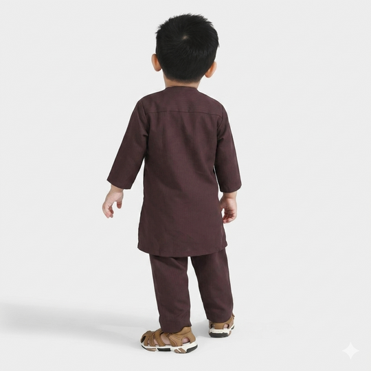 Infant Boys Poly Viscose Kurta Pajama (Rangoli) - Magenta