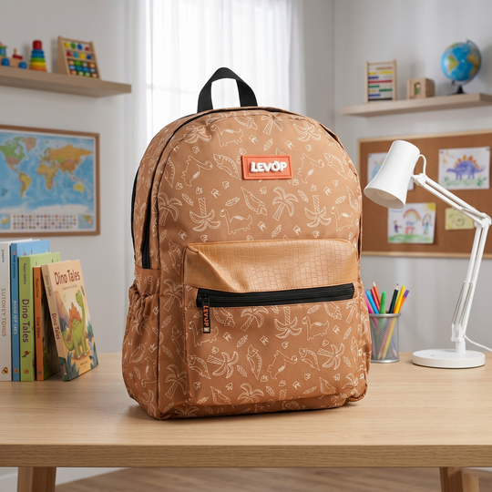 LEVUP 15" Rexine Flap Backpack | Grade KG