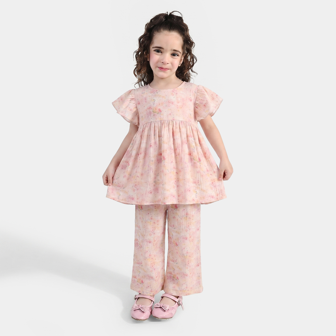 Girls Cotton CO-Ord Set - Multi