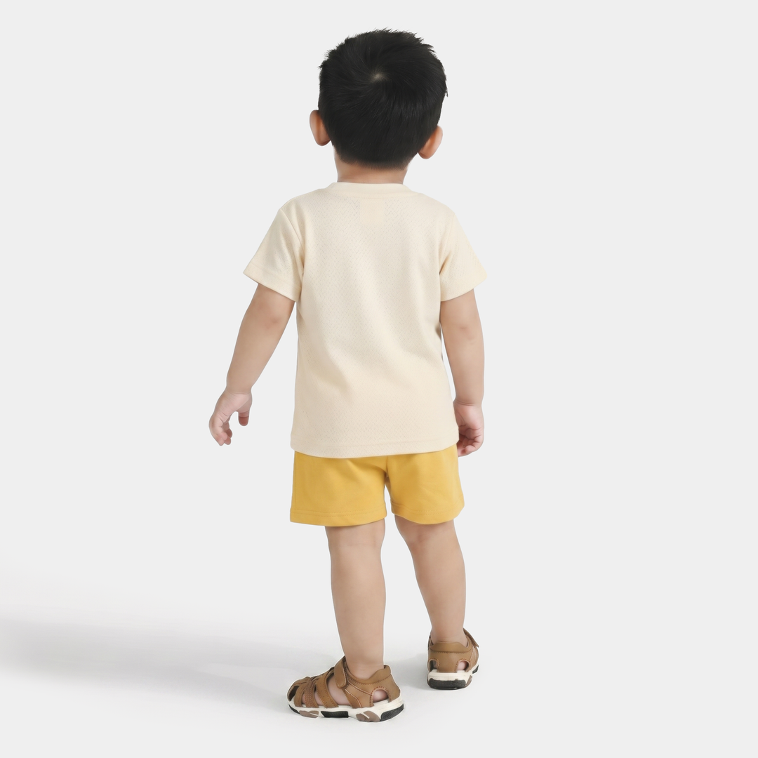 Infant Boys Poly Viscose Knitted Suit (Character) - Yellow