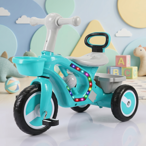 Kids Tricycle with LED Lights & Music | 2040 Blue