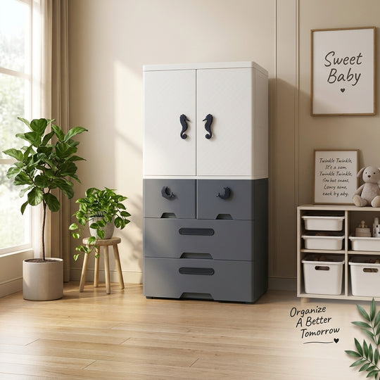 Multi-Function Storage Wardrobe LK7145 Grey