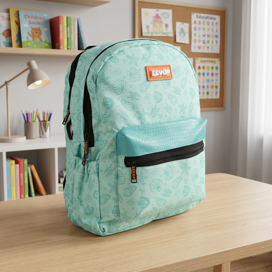 LEVUP 15" Rexine Flap Backpack | Grade KG