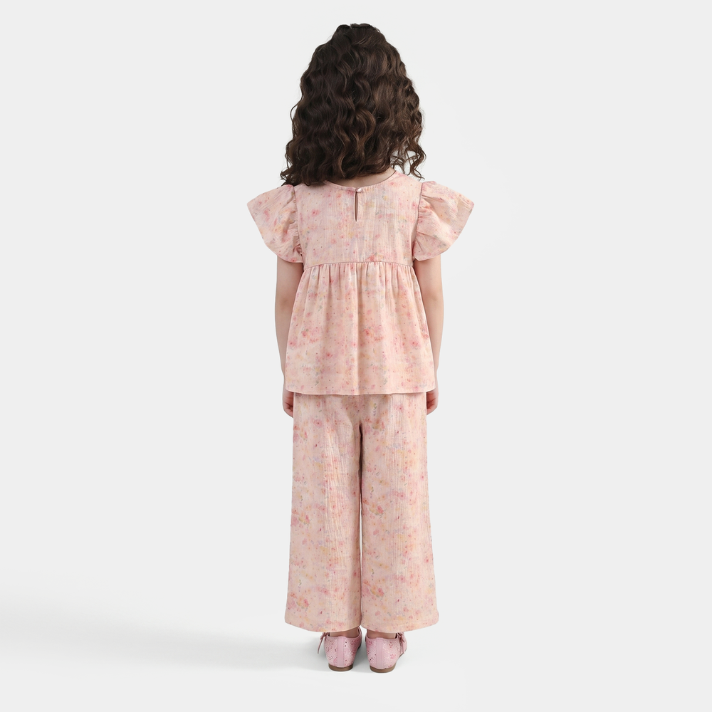 Girls Cotton CO-Ord Set - Multi