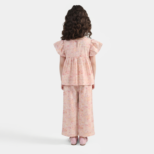 Girls Cotton CO-Ord Set - Multi