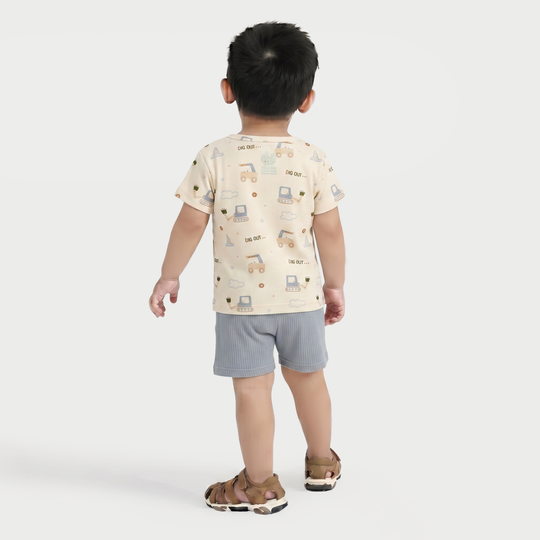 Infant Boys Bamboo Viscose Fabric 2Pcs Set