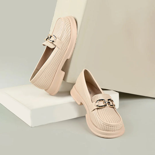 Girls Loafer 703-1-BEIGE