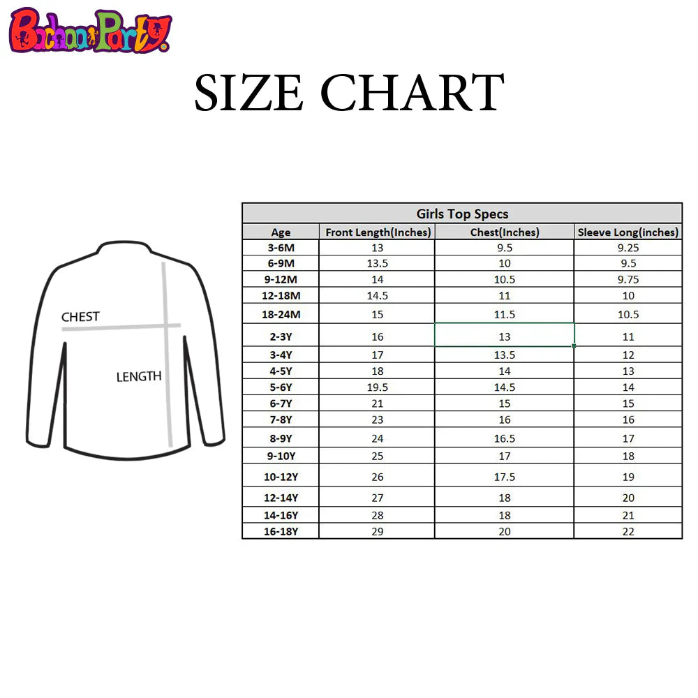 Girls Tensile (Light Denim) Casual Top Tulips-Blue