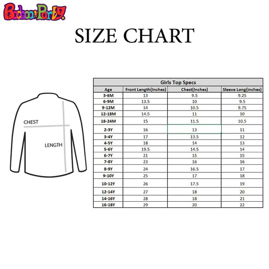Girls Tensile (Light Denim) Casual Top Tulips-Blue