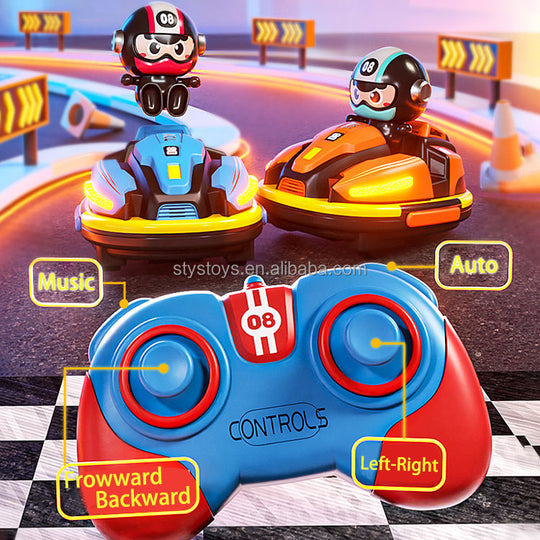 Remote Control Battle Bumper Cars + 2 Player Remote Control Set