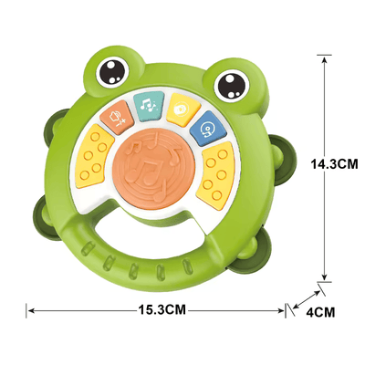 Music Puzzle Frog Rattle Hand Drum