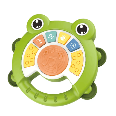 Music Puzzle Frog Rattle Hand Drum