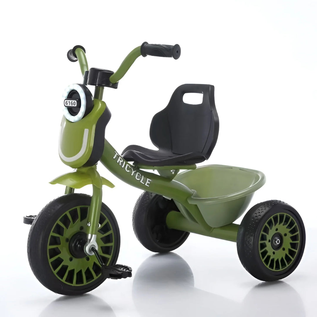 Kids' Tricycle with LED Headlight | KQ-01 Green