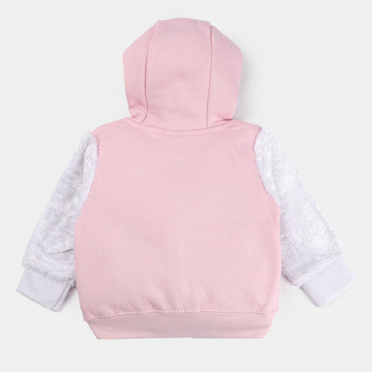 Infant Girls Knitted Jacket Smile - Quartz Pink