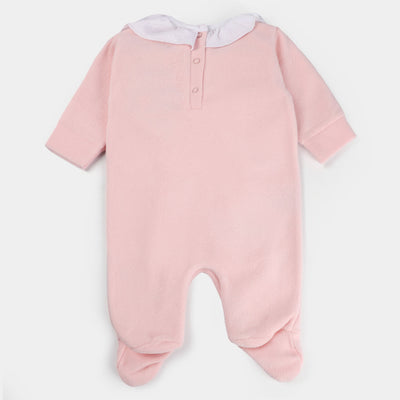 Infant Girls Knitted Romper Smoking Panel-G.Pink