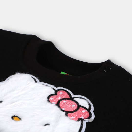 Infants Girls Sweatshirt Character -BLACK