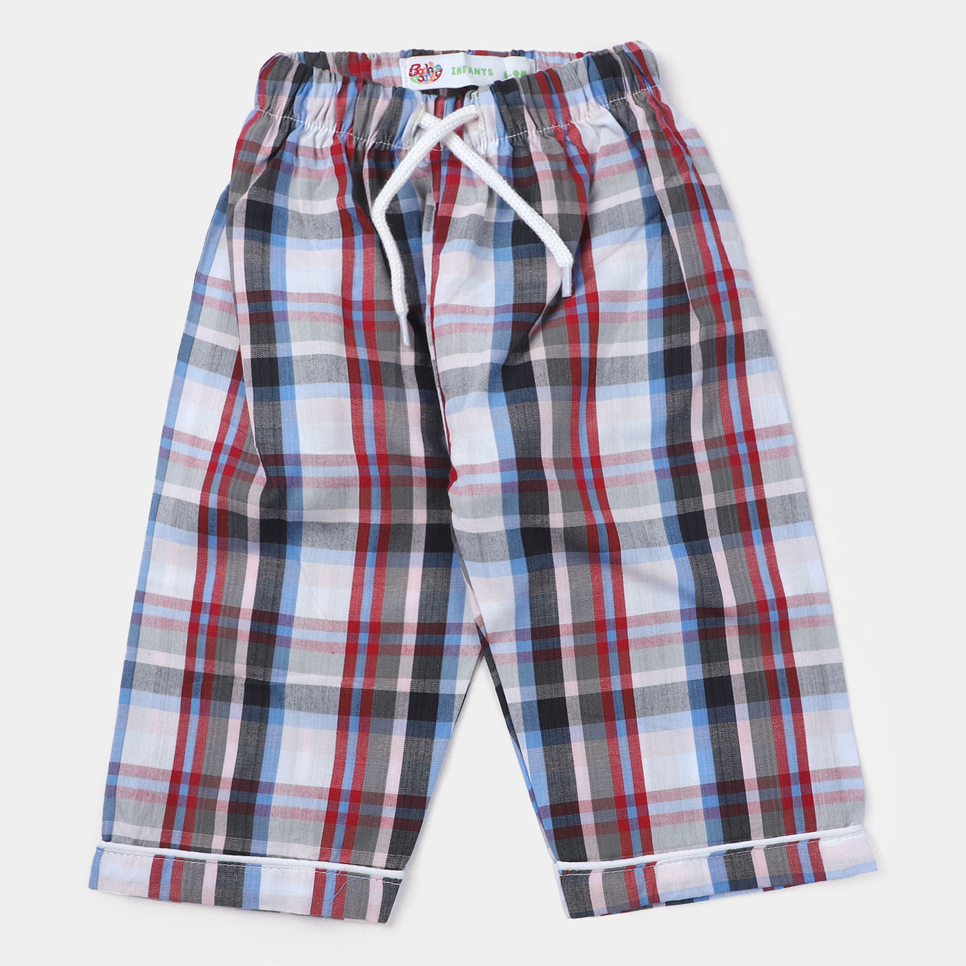 Boys Woven Night Suit Mix Check - Navy Check
