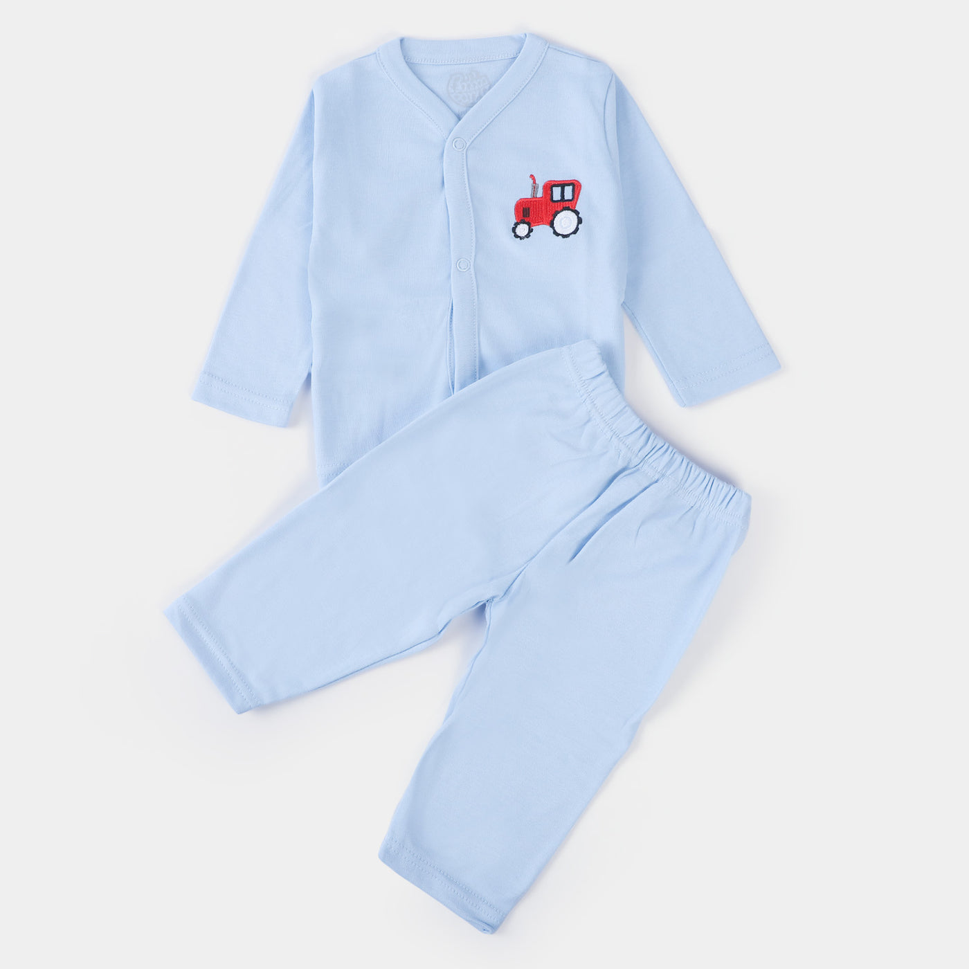 Infant Night Suit 2 Pcs Set  - Blue