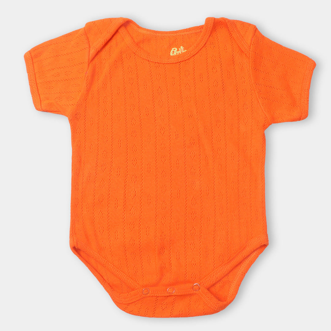 Infant Basic Romper Unisex - ORANGE