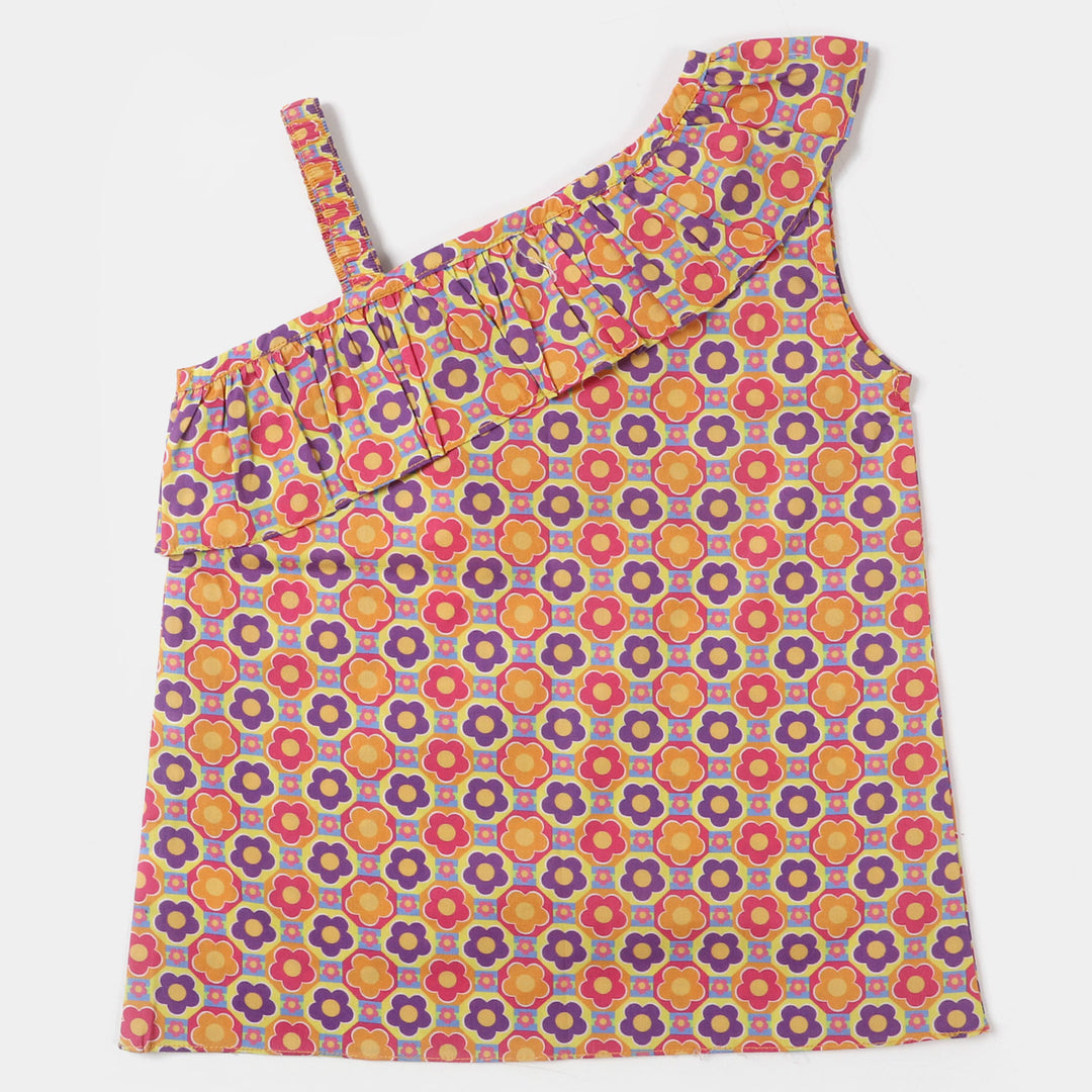 Girls Cotton Casual Top - Multi