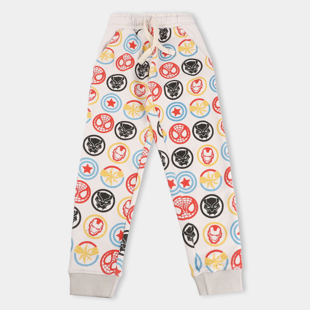 Boys Terry and Fleece Pajama -OFF-White