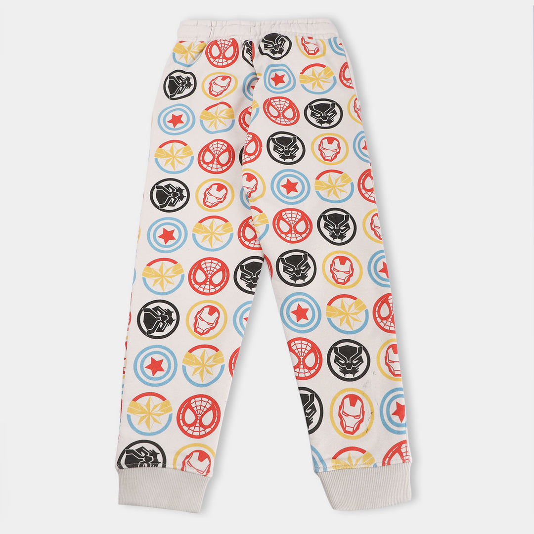 Boys Terry and Fleece Pajama -OFF-White