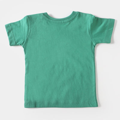 Infant Boys Round Neck T-Shirt Friend Shark - Holly Green