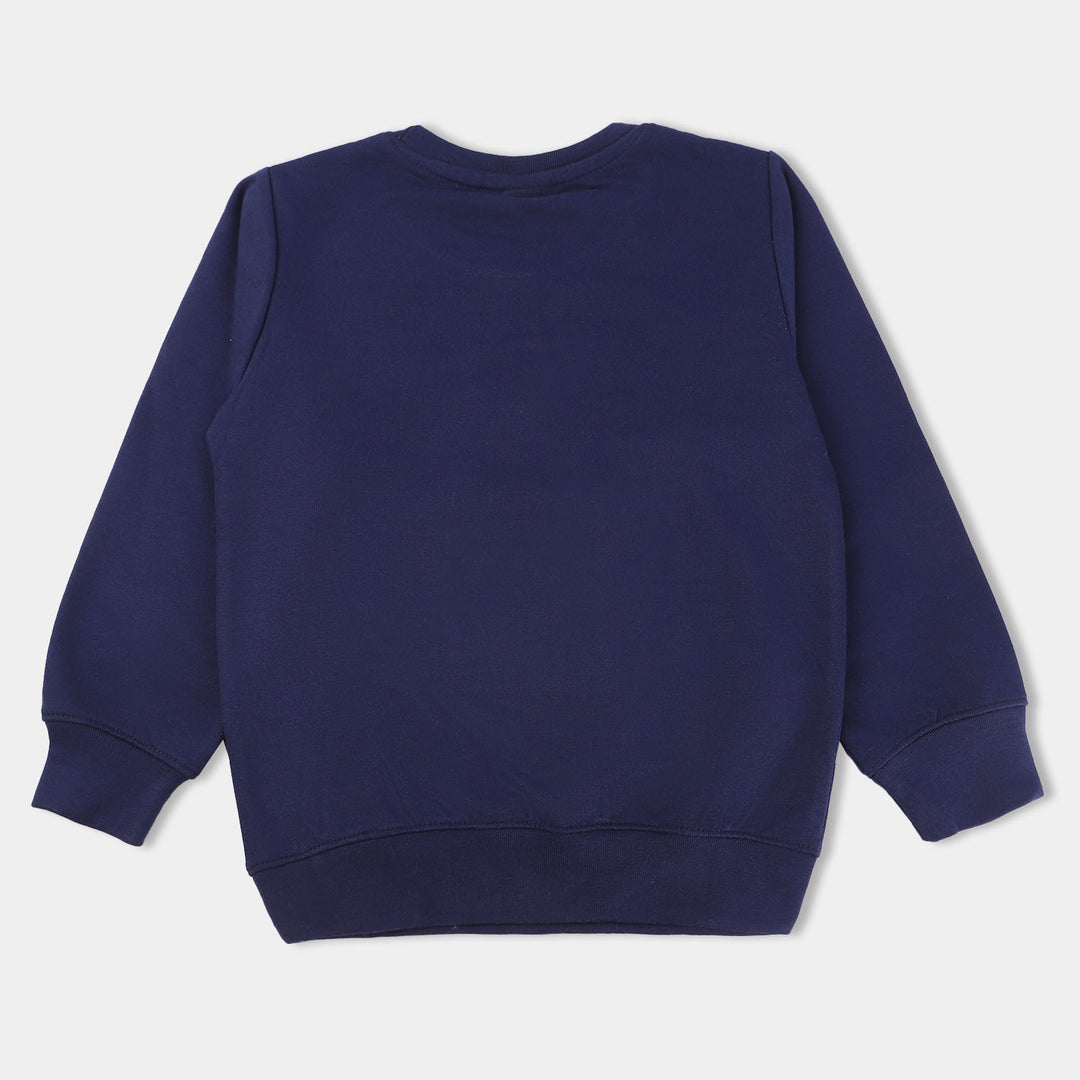 Boys Fleece Sweatshirt Wanderlust - NAVY