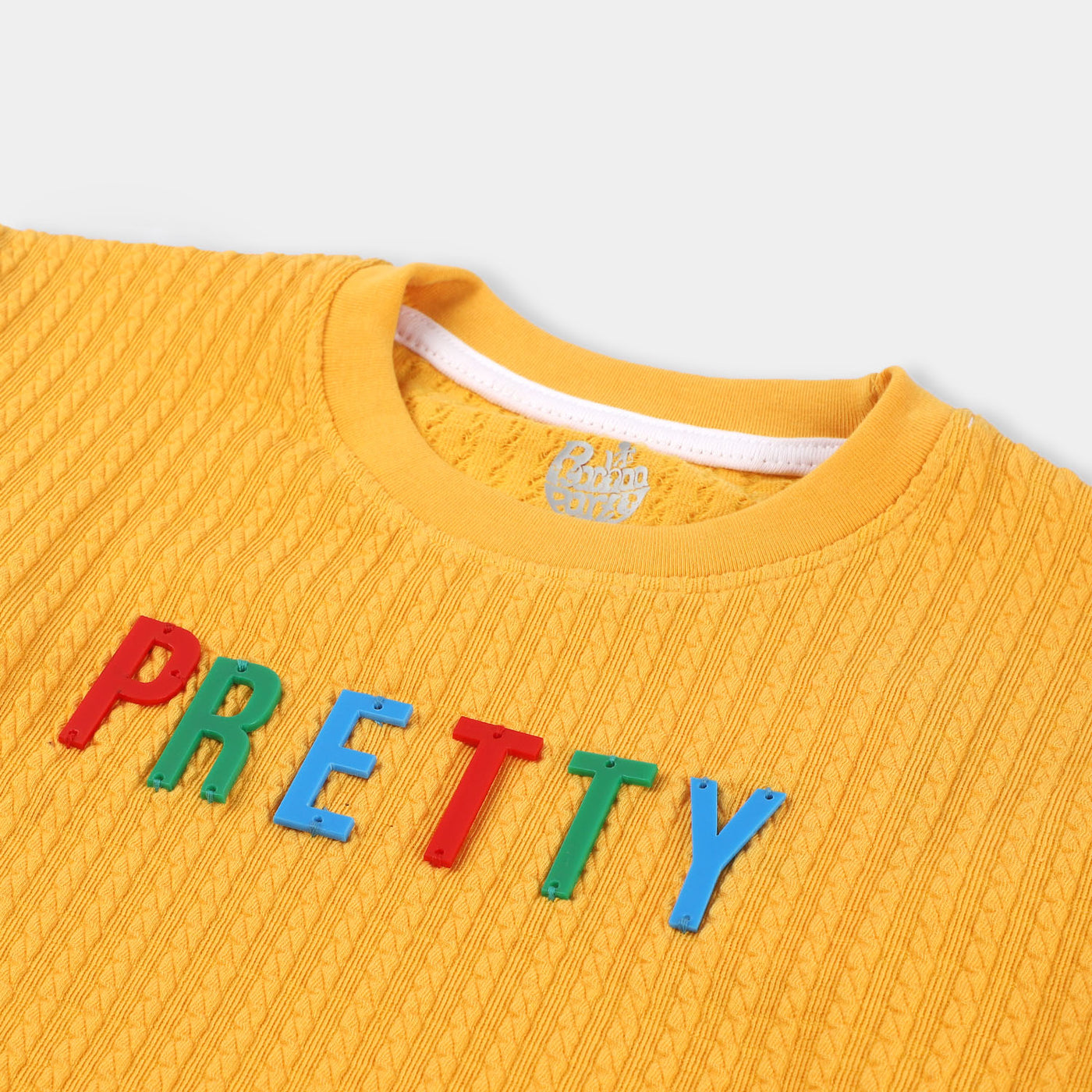 Girls Cotton T-Shirt F/S  Pretty-Golden Rod