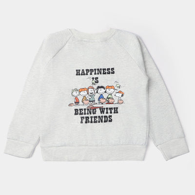 Boys Sweatshirt Happiness - Off/W/Mela