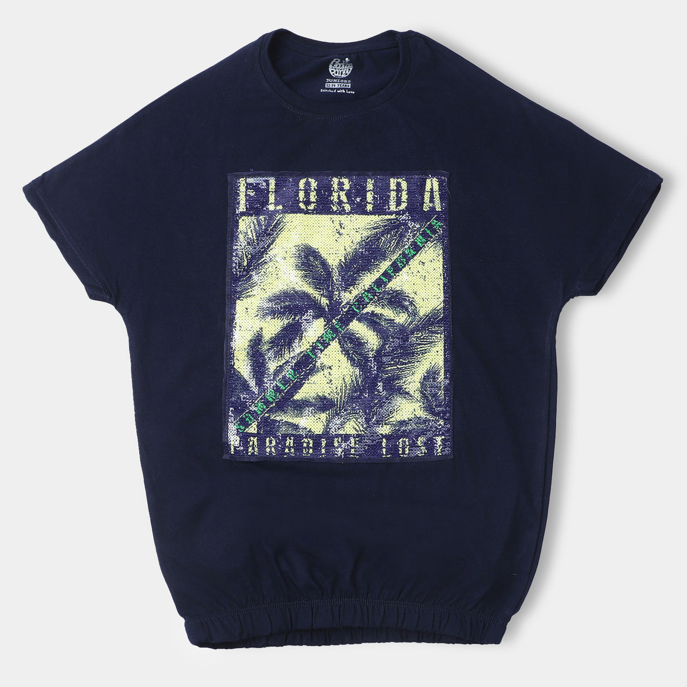 Girls Cotton Jersey T-Shirt H/S Florida - NAVY