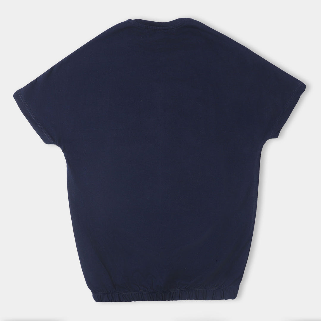 Girls Cotton Jersey T-Shirt H/S Florida - NAVY