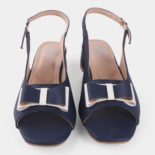 Girls Sandal Heels 456-61-NAVY