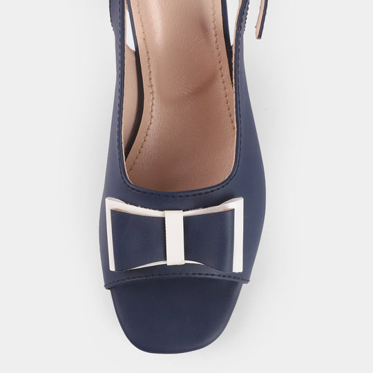 Girls Sandal Heels 456-61-NAVY