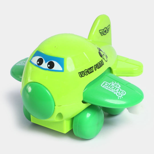 Wind Up Aircraft Play Toy For Kids | Green