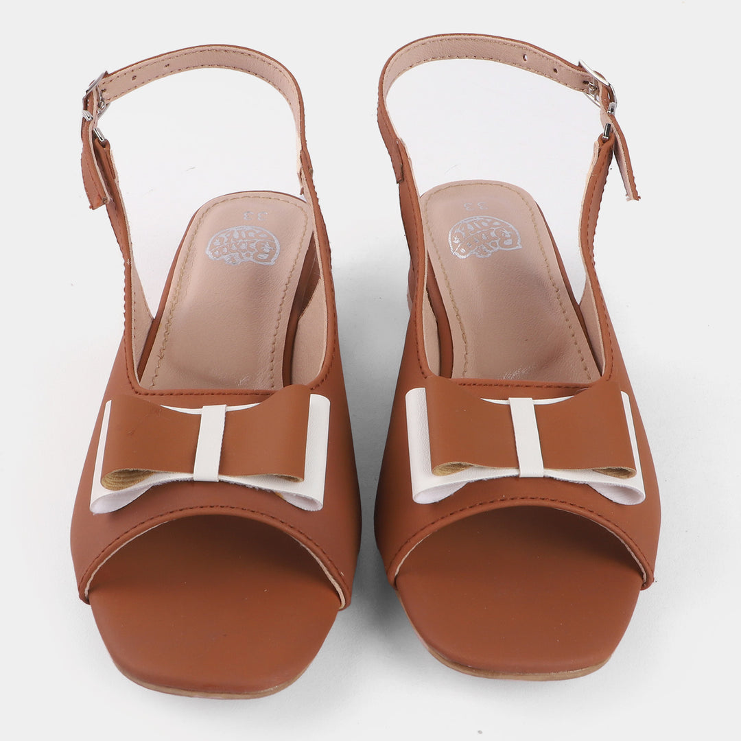 Girls Sandal Heels 456-61-BROWN