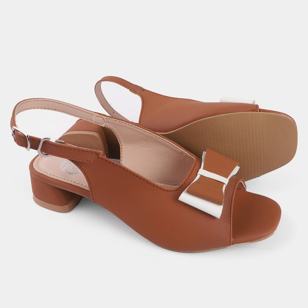 Girls Sandal Heels 456-61-BROWN