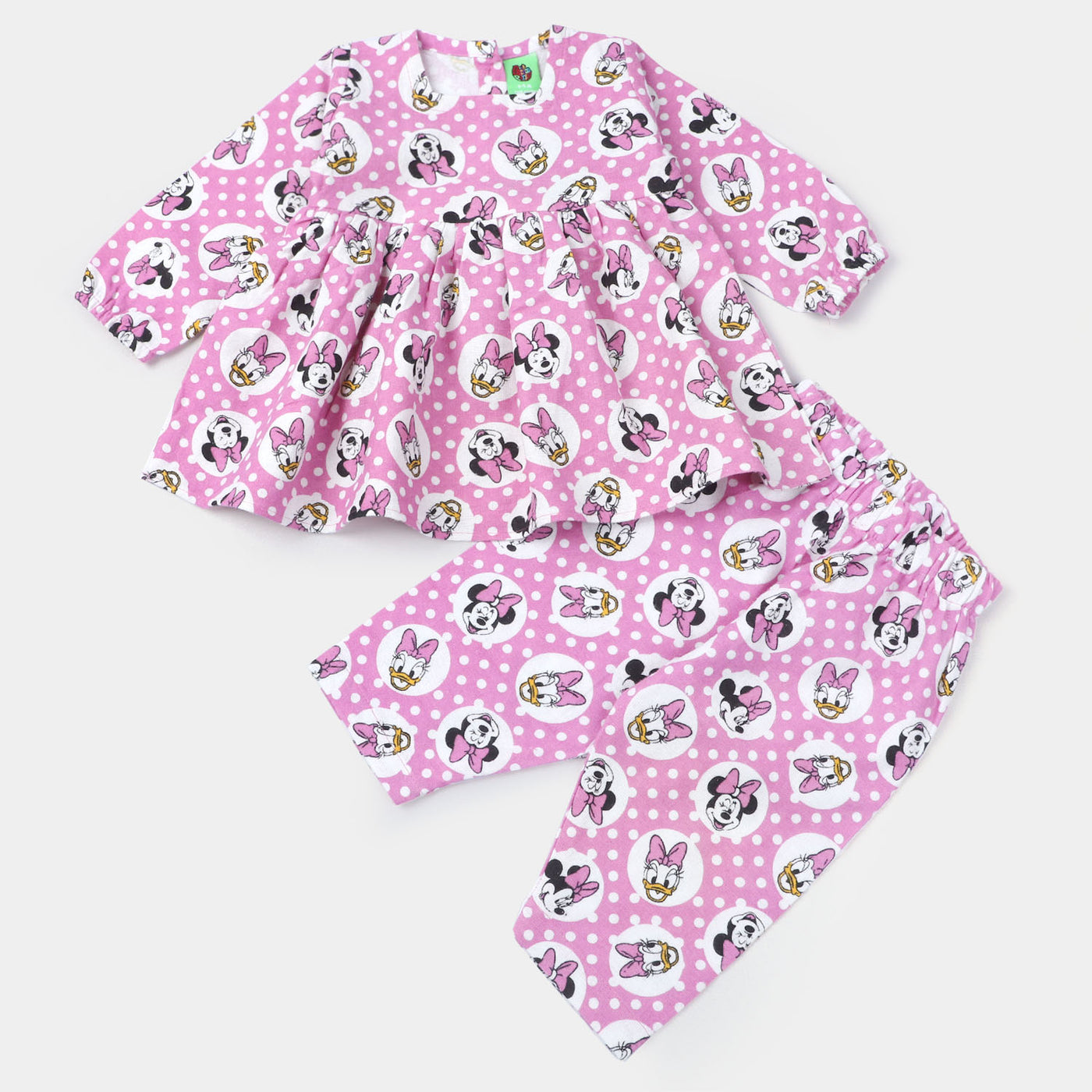infant Girls khaddar Woven 2PC Suit Character -Pink