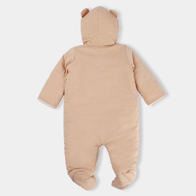 Infants Boys Fleece Hooded Romper