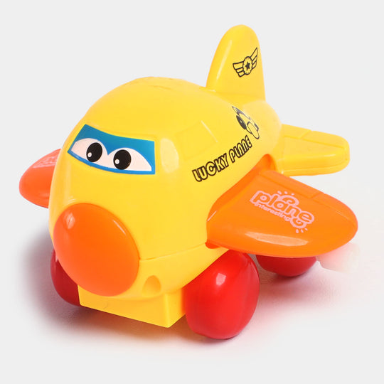 Wind Up Aircraft Play Toy For Kids | Yellow