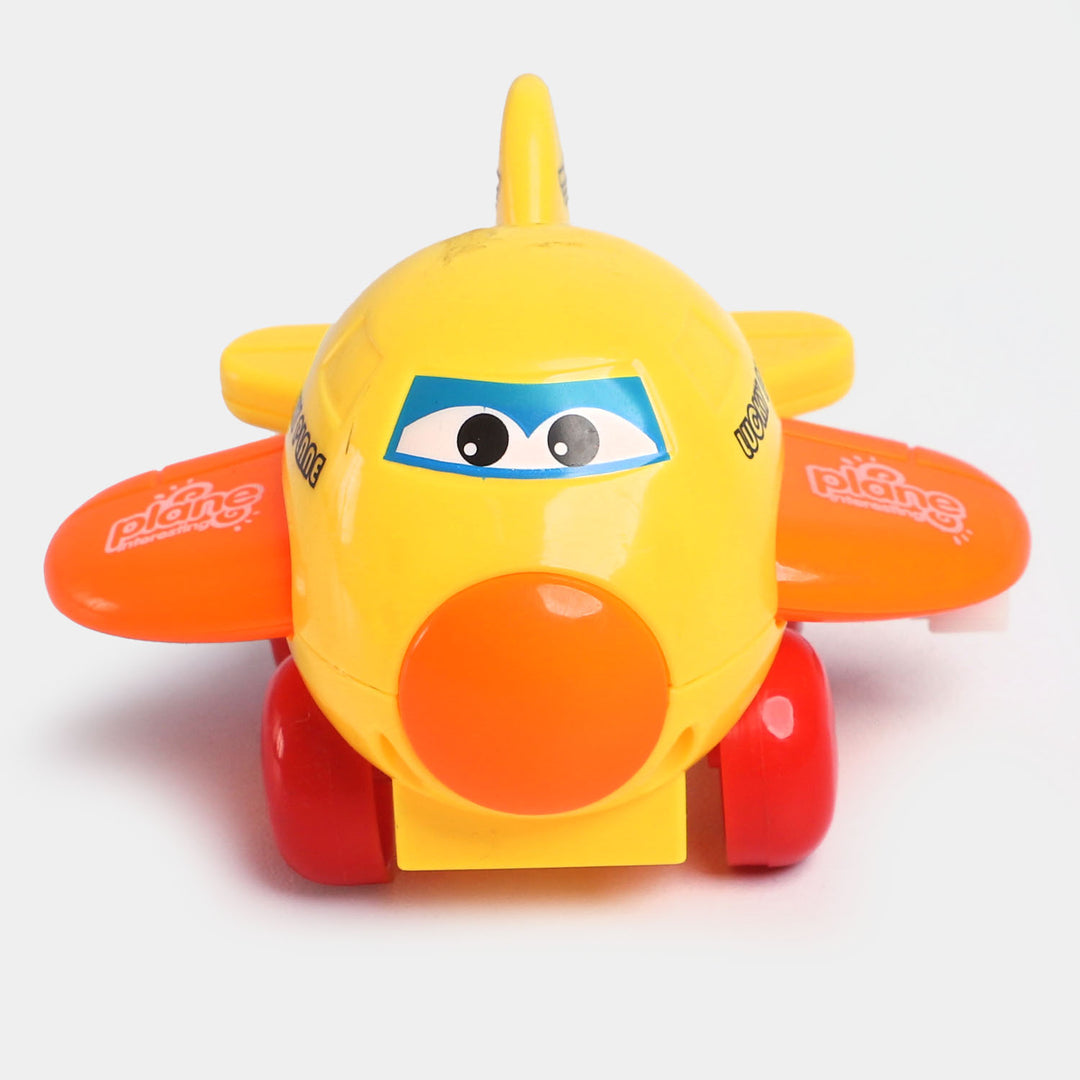 Wind Up Aircraft Play Toy For Kids | Yellow