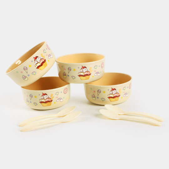 Bobby Rabbit Jelly Bowl W.Spoon 4 Pcs 3034