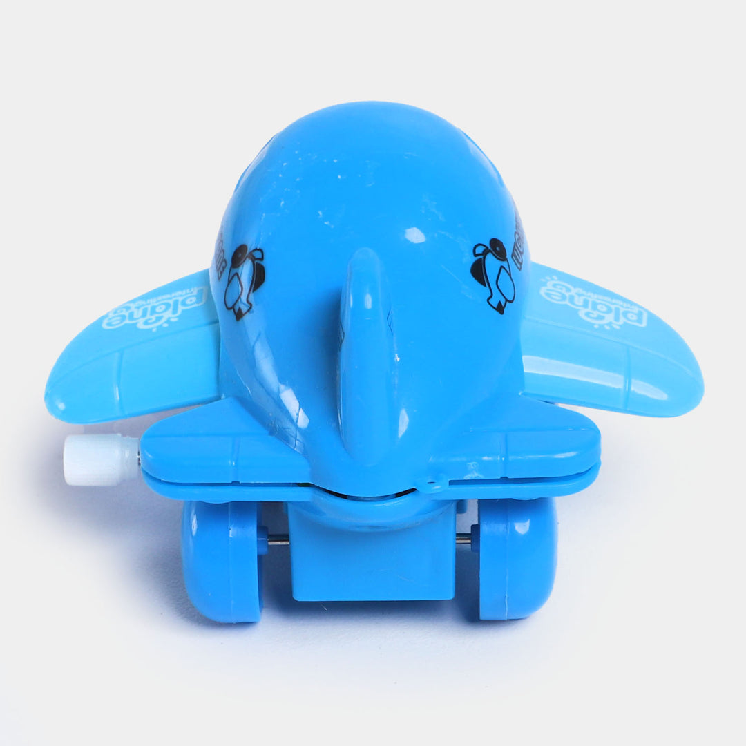 Wind Up Aircraft Play Toy For Kids | Blue